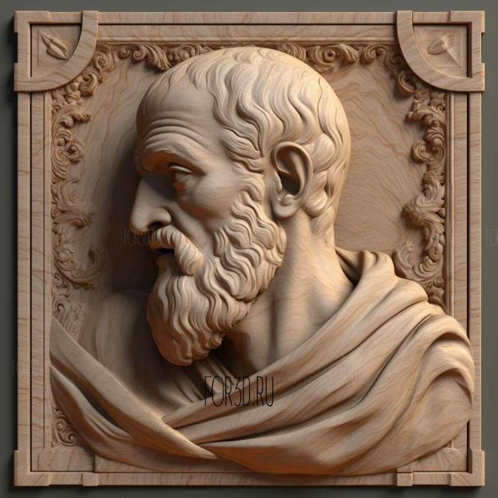 Hippocrates 2 stl model for CNC